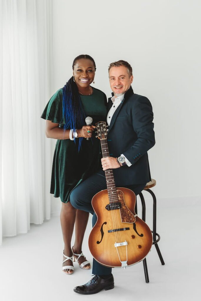 Ade & Enrick, jazz duo performing in Doha, Qatar and in the region.